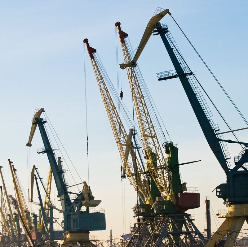 Harbour cranes